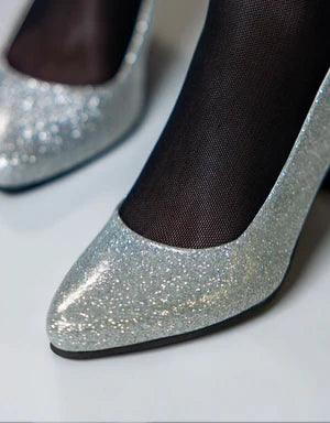 Kosplay Shiny Silver Shoes, 14cm Inner Length - TheDreamDoll